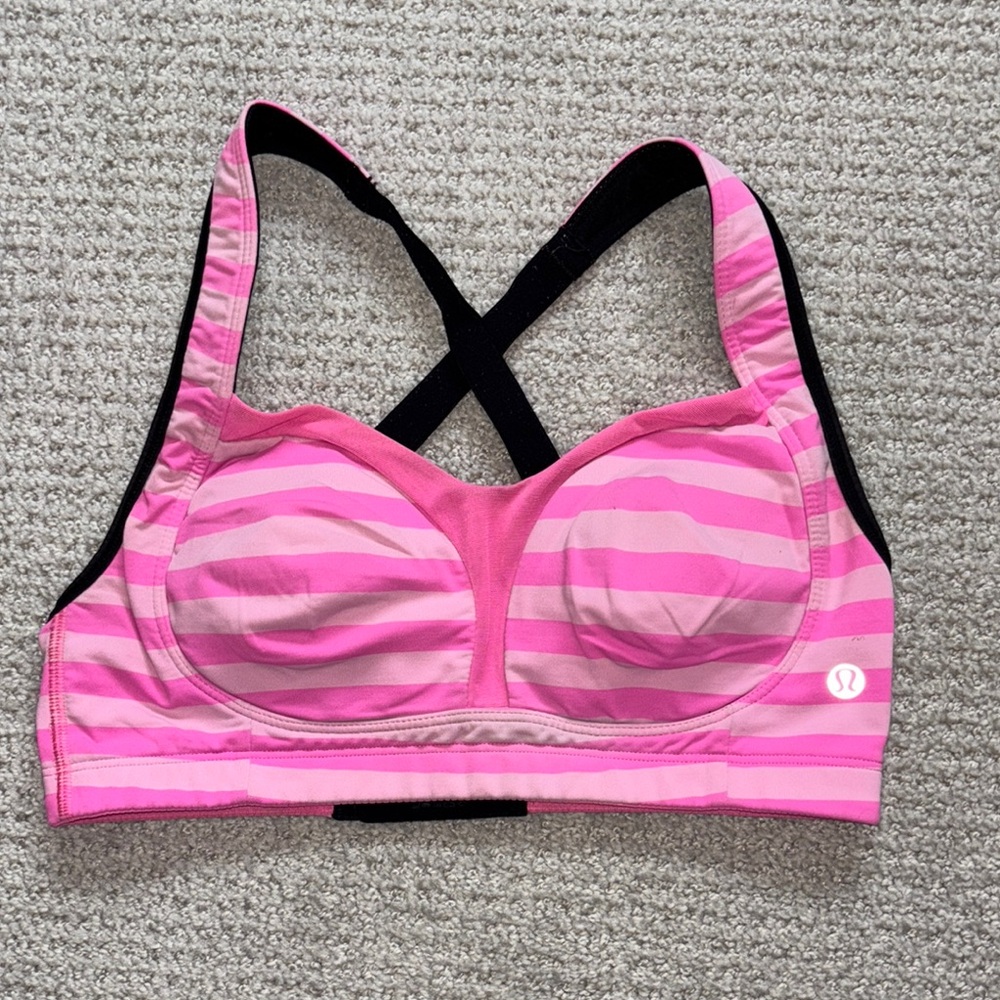 lululemon Pink Criss-Cross Sports Bra